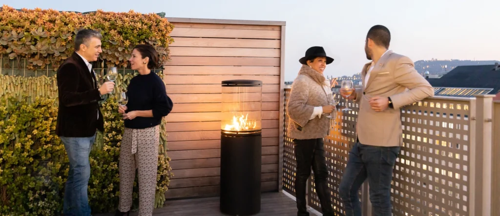 patio heater on terrace